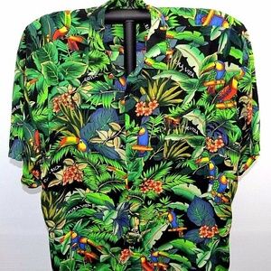 Tropic Joe’s Rainforest Wear Hawaiian Shirt XL Tou